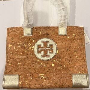 Tory Burch Cork and Gold Tote